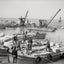 Workers at Tel Aviv Harbor